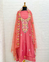 Unstitched Cotton Salwar Set with Embroidery Work ๐