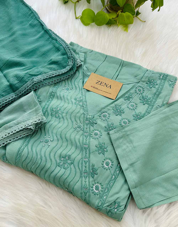 Timeless Comfort – READY TO WEAR COTTON KURTI SET ✨