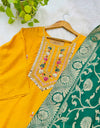 Dola Silk Handwork ready to wear Kurti Set with Banarasi Work Dupatta – A Regal Ensemble ✨