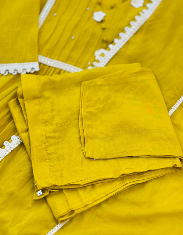 READY TO WEAR PURE MULTIPLE CHANDERI ANARKALI KURTI SET ✨