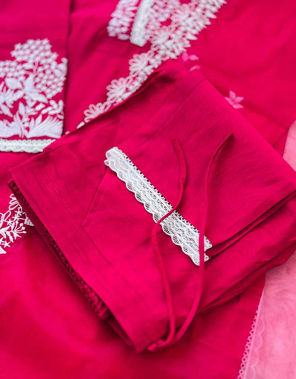 READY TO WEAR MUL COTTON KURTI SET WITH ORGANZA DUPATTA ✨