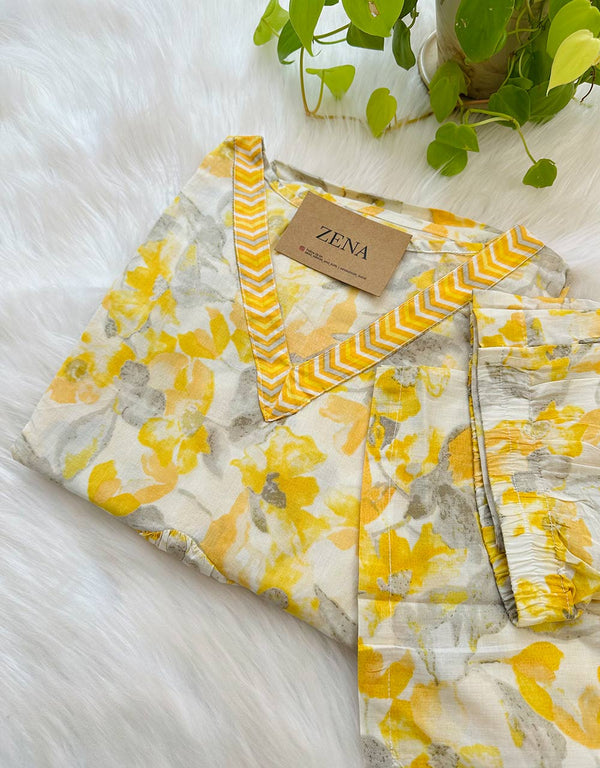 Ready-to-Wear Cotton Anarkali Co-Ord Set – Graceful & Comfortable ✨