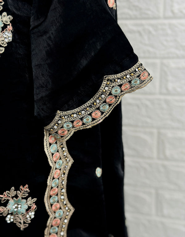 Ready-to-Wear Shimmer Silk Partywear Suit ๐