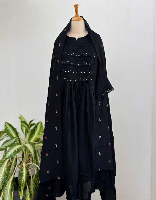 READY TO WEAR CHINNON ANARKALI KURTI SET ✨