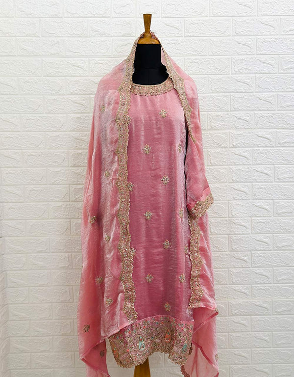 Ready-to-Wear Shimmer Silk Partywear Suit ๐