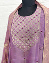 Semi-Stitched Tissue Silk Partywear Suit with Banarasi Dupatta ๐