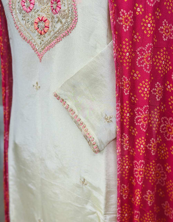 Tissue Silk Ready-to-Wear Kurti Set π