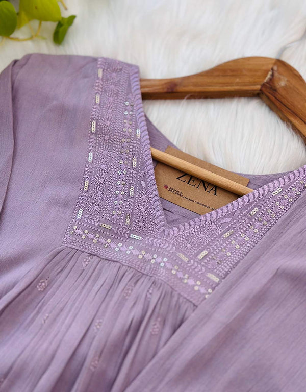 READY TO WEAR CRUSH RAYON ANARKALI KURTI SET ✨