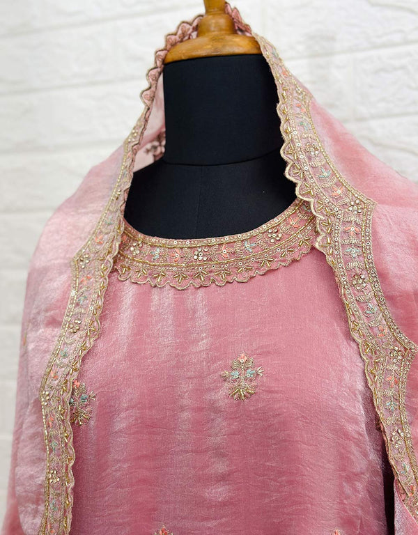 Ready-to-Wear Shimmer Silk Partywear Suit ๐