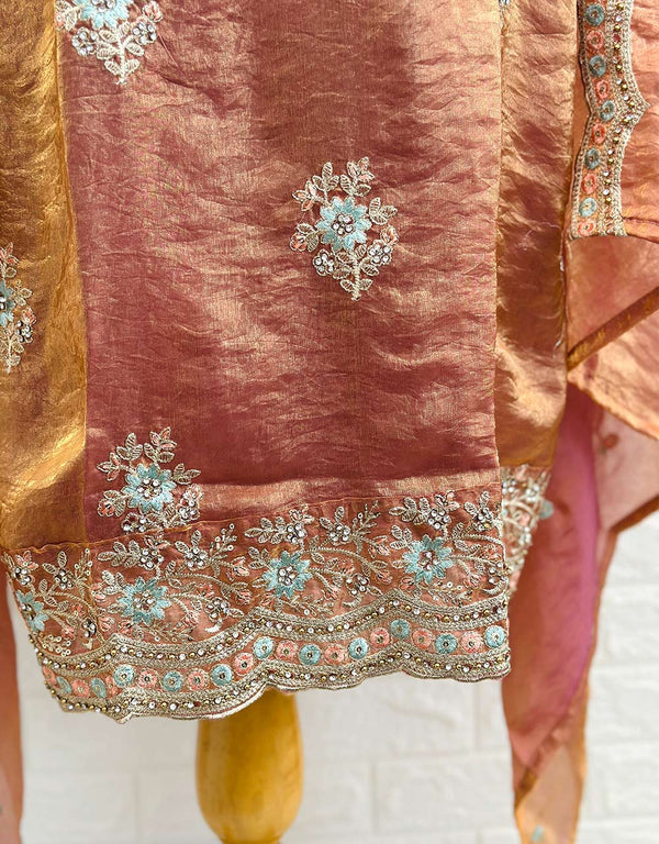 Ready-to-Wear Shimmer Silk Partywear Suit ๐