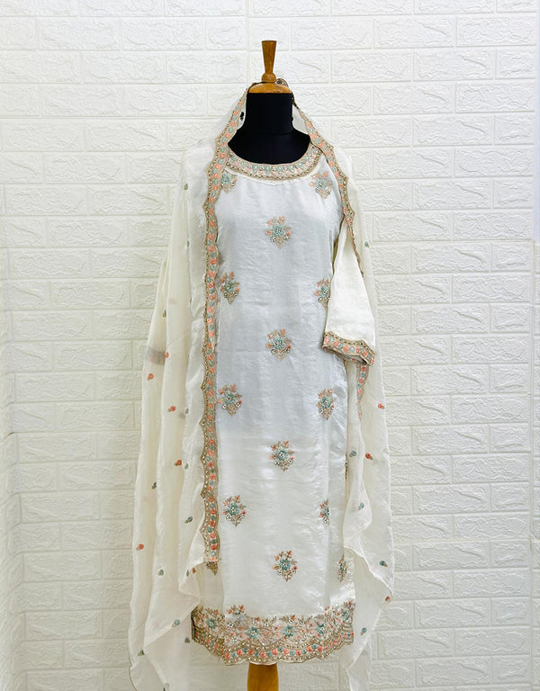 Ready-to-Wear Shimmer Silk Partywear Suit ๐