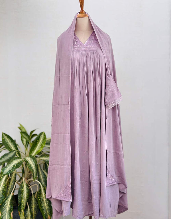 READY TO WEAR CRUSH RAYON ANARKALI KURTI SET ✨