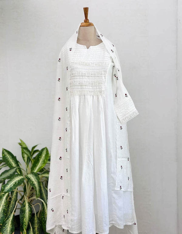 READY TO WEAR CHINNON ANARKALI KURTI SET ✨