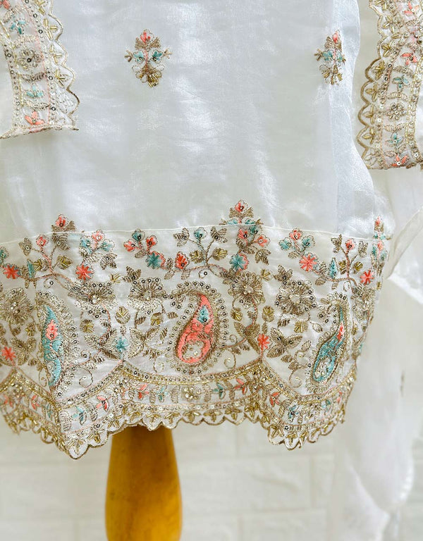 Ready-to-Wear Shimmer Silk Partywear Suit ๐