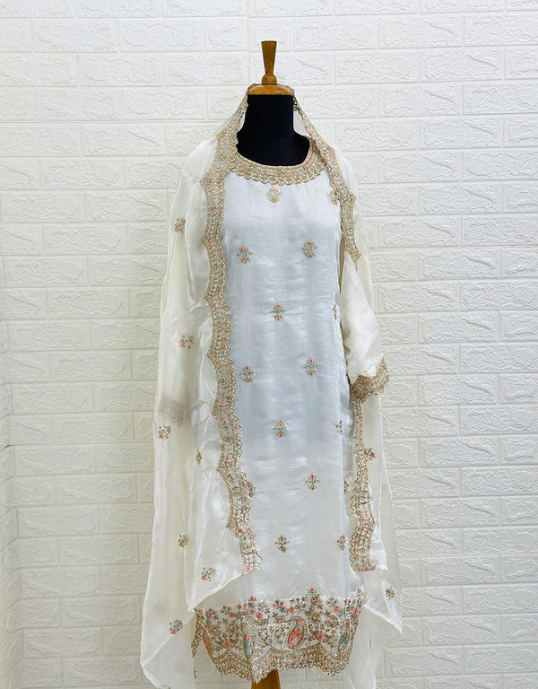 Ready-to-Wear Shimmer Silk Partywear Suit ๐