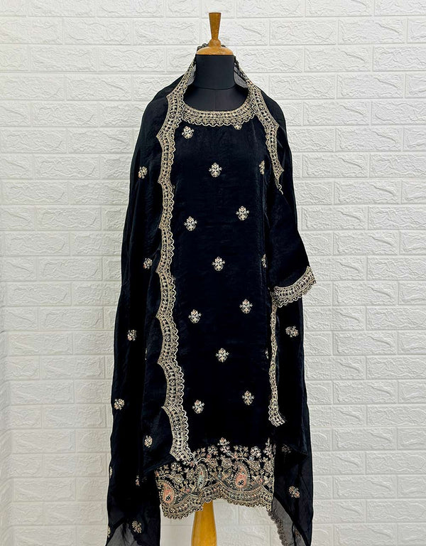 Ready-to-Wear Shimmer Silk Partywear Suit ๐