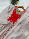 Glass chanderi hand detailed Anarkali set