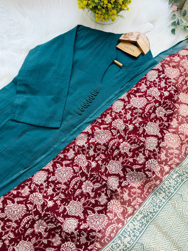 ✨ Pure Cotton A-Line Kurti Set ✨