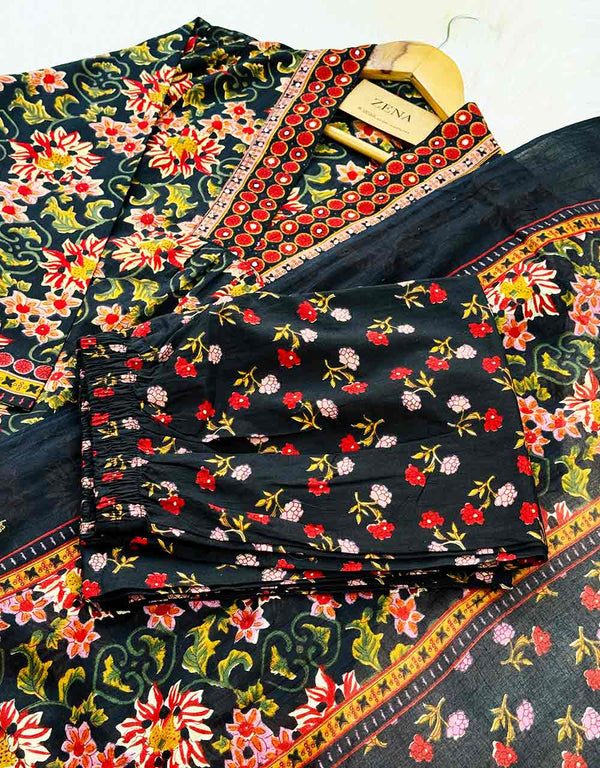 Graceful & Timeless – READY TO WEAR COTTON ANARKALI KURTI SET ✨Z914