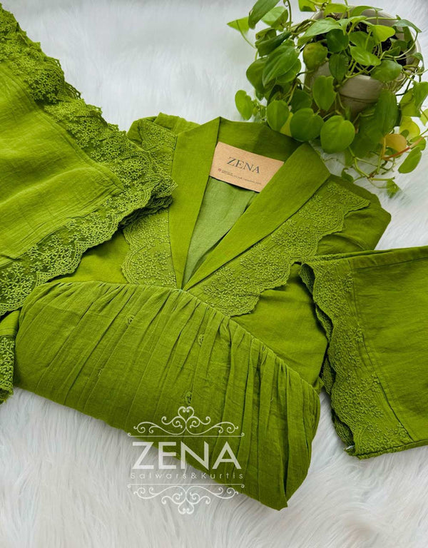 Zena Signature Anarkali 💛 – Premium Pure Mul Cotton🌿