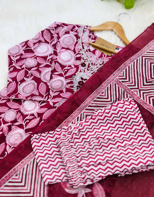 Ready to Wear Pure Cotton Hand Work Kurti Set 🌿