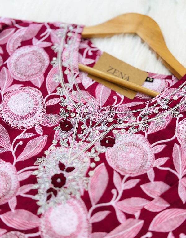 Ready to Wear Pure Cotton Hand Work Kurti Set 🌿