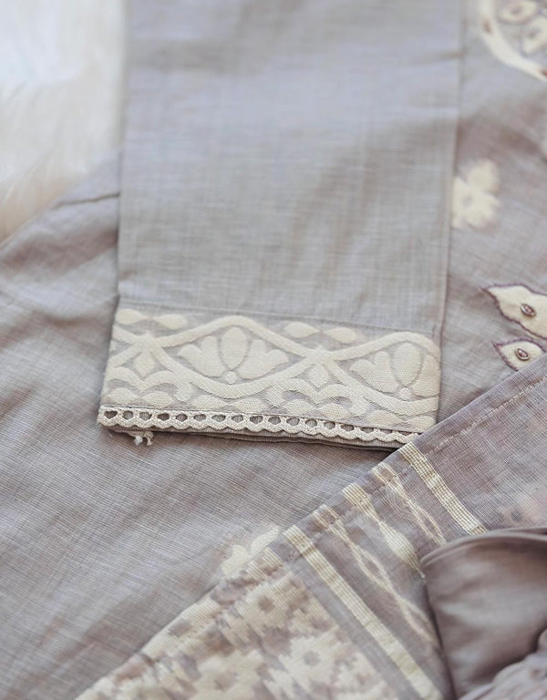 READY TO WEAR MUL CHANDERI HANDWORK KURTI SET 🌸