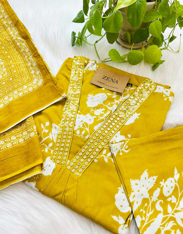 Ready to Wear Pure Cotton Kurti Set 🌿