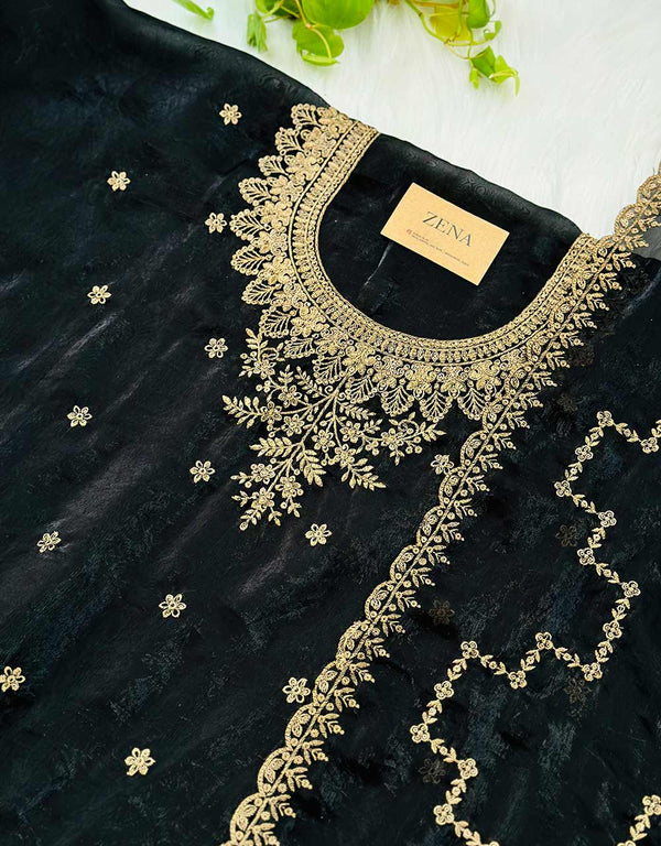 Unstitched Shimmer Silk Partywear Salwar Suit - Graceful Elegance 🌟