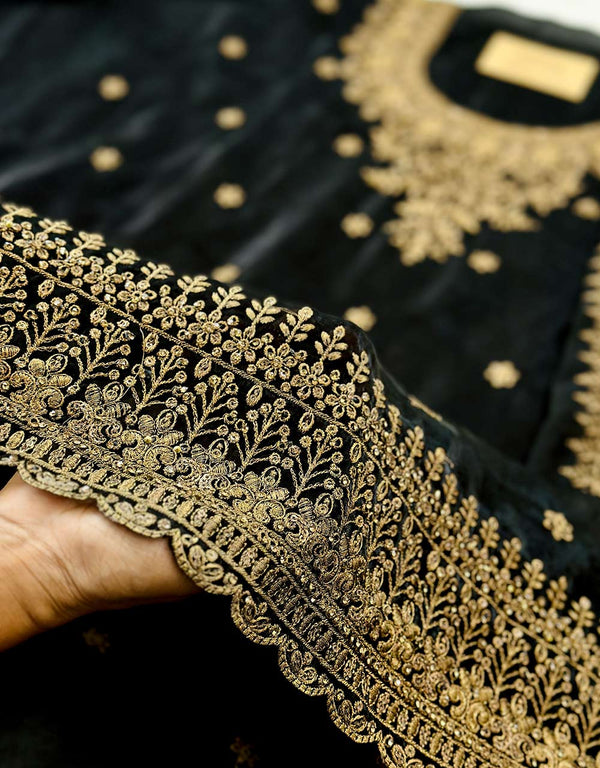 Unstitched Shimmer Silk Partywear Salwar Suit - Graceful Elegance 🌟