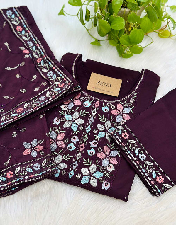 Ready-to-Wear Silk Kurti Set with Organza Dupatta – Timeless Elegance 🌟