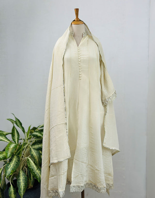 Crushed Tissue Silk Ready-to-Wear Kurti Set - Effortless Elegance 🌟