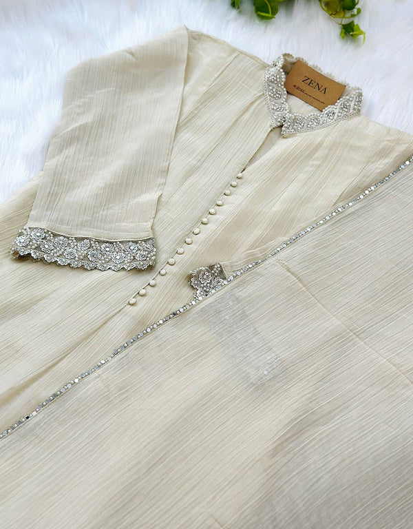 Crushed Tissue Silk Ready-to-Wear Kurti Set - Effortless Elegance 🌟