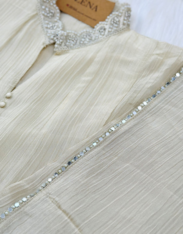 Crushed Tissue Silk Ready-to-Wear Kurti Set - Effortless Elegance 🌟