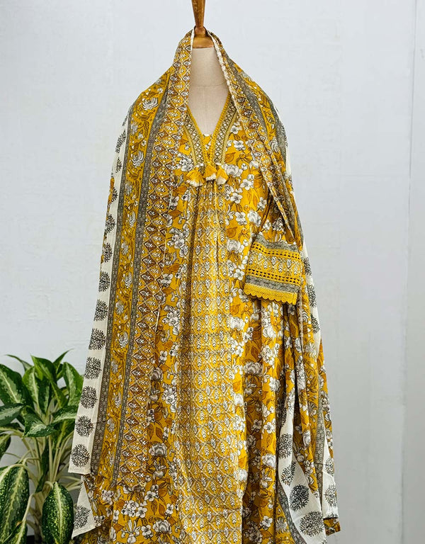 Eid Arrival Pure Cotton Anarkali Kurti Set ✨