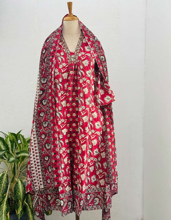 Eid Arrival Pure Cotton Anarkali Kurti Set ✨