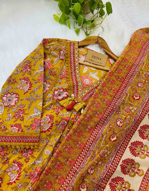 Eid Arrival Pure Cotton Anarkali Kurti Set ✨