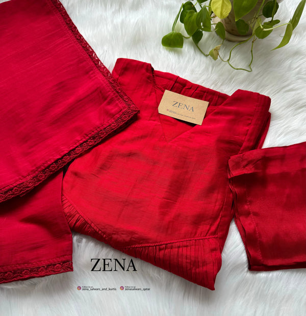 Premium Mul Chanderi Anarkali Kurti Set