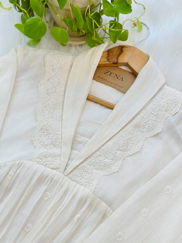 Zena Signature Anarkali 💛 – Premium Pure Mul Cotton🌿