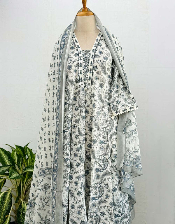 Eid Arrival Pure Cotton Anarkali Kurti Set ✨