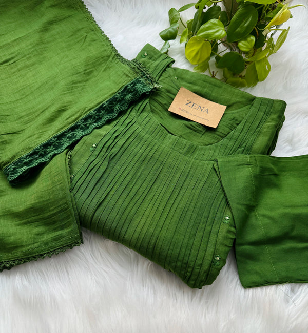 Pure Mul Chanderi Anarkali Suit Set – Elegant Festive Wear