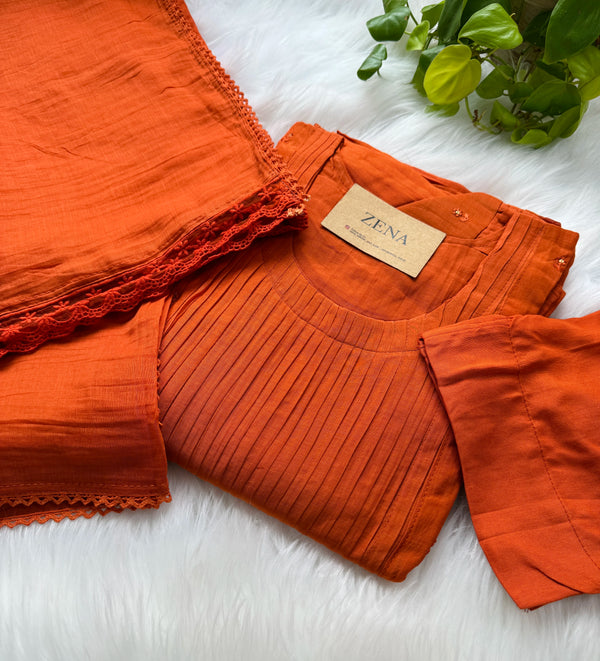 Pure Mul Chanderi Anarkali Suit Set – Elegant Festive Wear