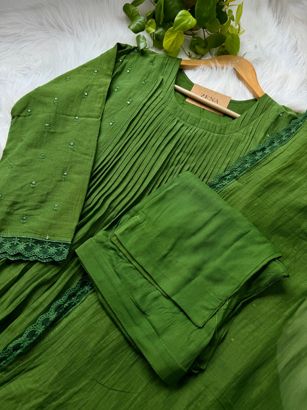 Pure Mul Chanderi Anarkali Suit Set – Elegant Festive Wear