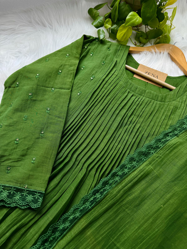 Pure Mul Chanderi Anarkali Suit Set – Elegant Festive Wear