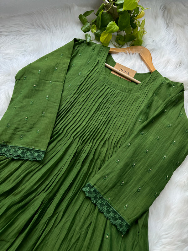 Pure Mul Chanderi Anarkali Suit Set – Elegant Festive Wear