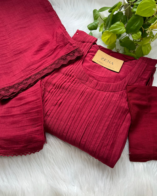 Pure Mul Chanderi Anarkali Suit Set – Elegant Festive Wear