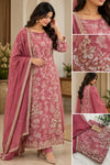 ✨ Pure Crepe Handwork Unstitched Suit ✨