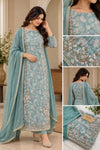 ✨ Pure Crepe Handwork Unstitched Suit ✨