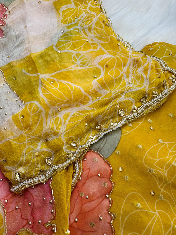 ✨ Pure Organza Handwork Party Wear Unstitched Suit ✨