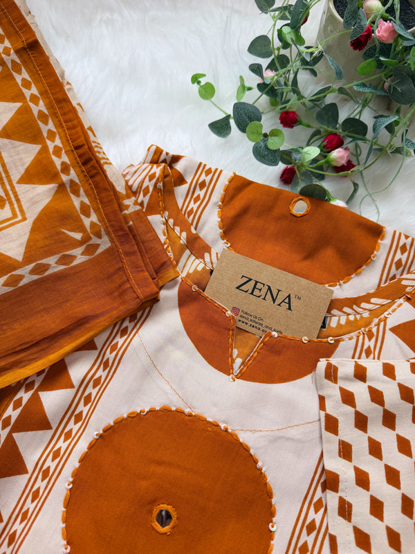 Pure Cotton Ready-to-Wear Kurti Set — Comfort Meets Everyday Elegance